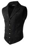 Men's Black Victorian Steampunk Gothic Waistcoat