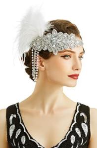 1920s Flapper Feather Headband for Gatsby Parties