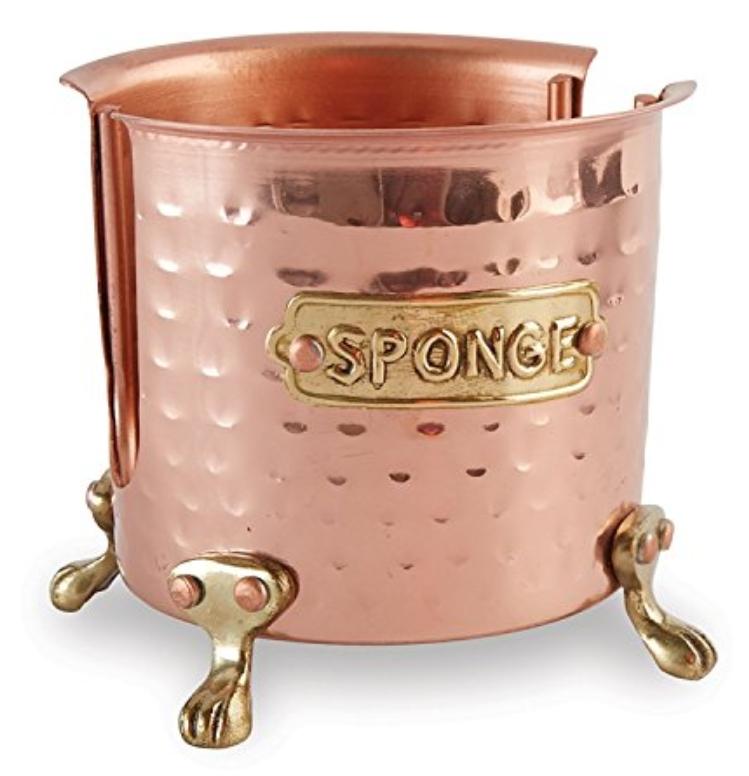 Copper Kitchen Sponge Holder Caddy by Mud Pie