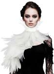 Feather Cape Shawl with Collar