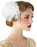 1920s Gatsby Inspired Feather Headband for Women