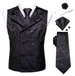 Classic Men's Double-Breasted Suit Vest Set