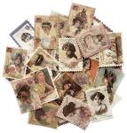 Vintage Stamp Stickers Set for Scrapbooking & Crafts
