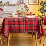 Plaid Christmas Tablecloth for Holiday Gatherings