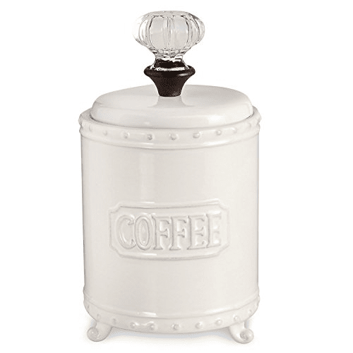 Ceramic Coffee Canister with Door Knob Handle