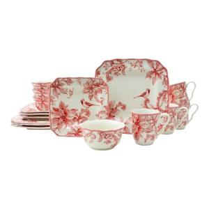 Festive Red Dinnerware Set