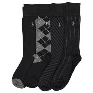 Men's Assorted Pattern Dress Socks - 4 Pairs