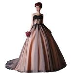 Elegant Black Tulle Lace Ball Gown Dress
