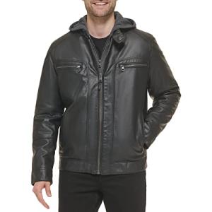 Calvin Klein Motorcycle Jacket with Hoodie