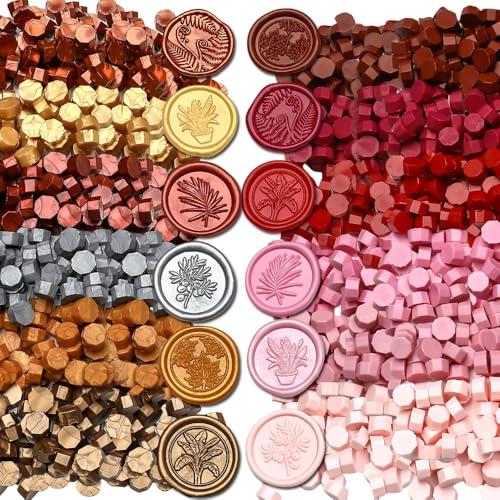 1200pcs Metallic & Red Wax Seal Beads