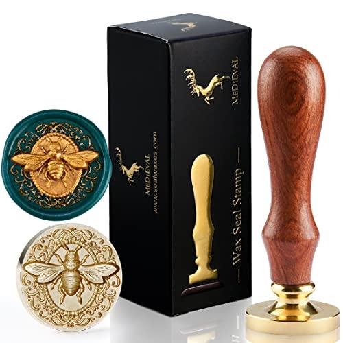 Bee Wax Seal Stamp with Wooden Handle