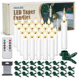 Flameless LED Taper Candles with Remote Control