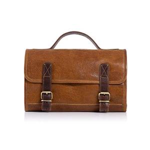 Buffalo Leather Travel Dopp Kit – Yellow Tan