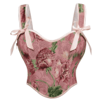 Victorian Floral Corset with Sweetheart Neckline