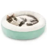 Love's Cabin Round Donut Cat and Dog Cushion Bed, 20in