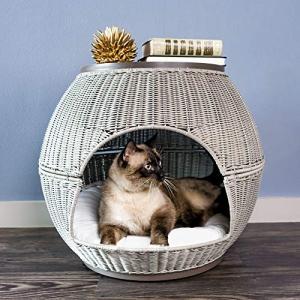 Refined Canine Igloo Indoor Pet Bed in Smoke