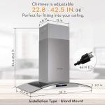 Firegas 36" Island Range Hood with LED Lights