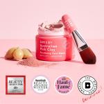 Sand & Sky Pink Clay Mask Set with Brush