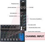 Pyle 6-Channel Bluetooth DJ Mixer with LED Lighting