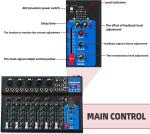 Pyle 6-Channel Bluetooth DJ Mixer with LED Lighting