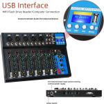 Pyle 6-Channel Bluetooth DJ Mixer with LED Lighting