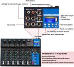 Pyle 6-Channel Bluetooth DJ Mixer with LED Lighting