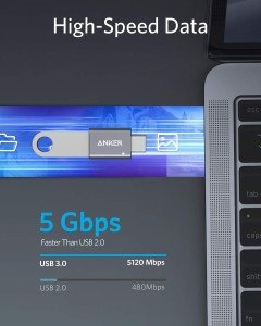 USB-C to USB A Female Adapter Converter