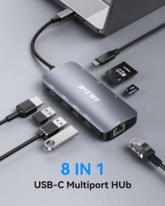 ABLEWE 8-in-1 USB-C Hub with HDMI & Ethernet