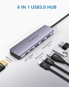 Newmight 6-in-1 USB-C Hub with 4K HDMI
