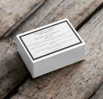 White & black minimalist waterproof soap box label