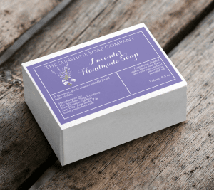 Purple Lavender Waterproof Soap Box Labels