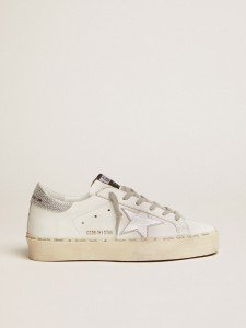 Golden Goose | Women's Hi Star with Star and Metallic Silver Heel