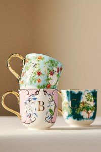 Anthropologie | Lou Rota Nature Table Monogram Mug
