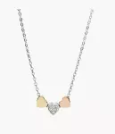 Fossil | Heart Tri-Tone Steel Necklace