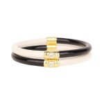 BLACK/IVORY YIN & YANG ALL WEATHER BANGLES®