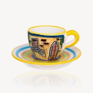 "Romeo & Juliet" - Hand-painted Coffee Cup 