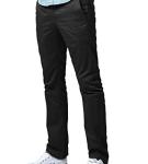 Men's Slim Fit Straight Leg Casual Pants in Black