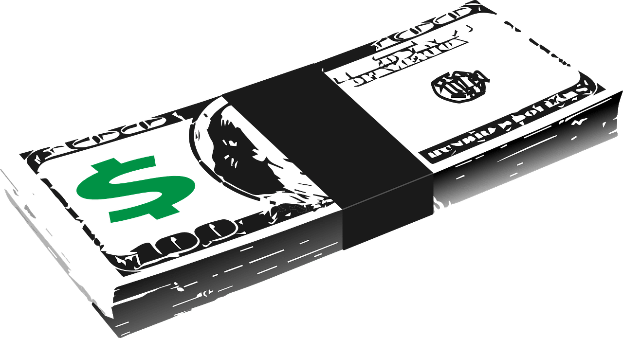 US Dollar bills scattered on the floor