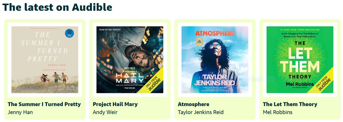 The Latest on Audible - Amazon Audible banner1