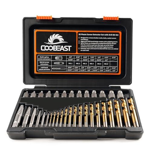 multi size extractor kit with left hand drill bits