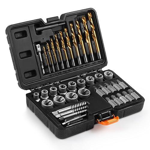 cobalt left hand drill bit and extractor set for tough screws