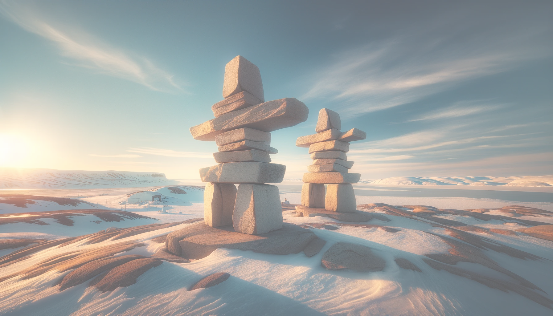 Inukshuk Statues Authentic Stone Art for Sale